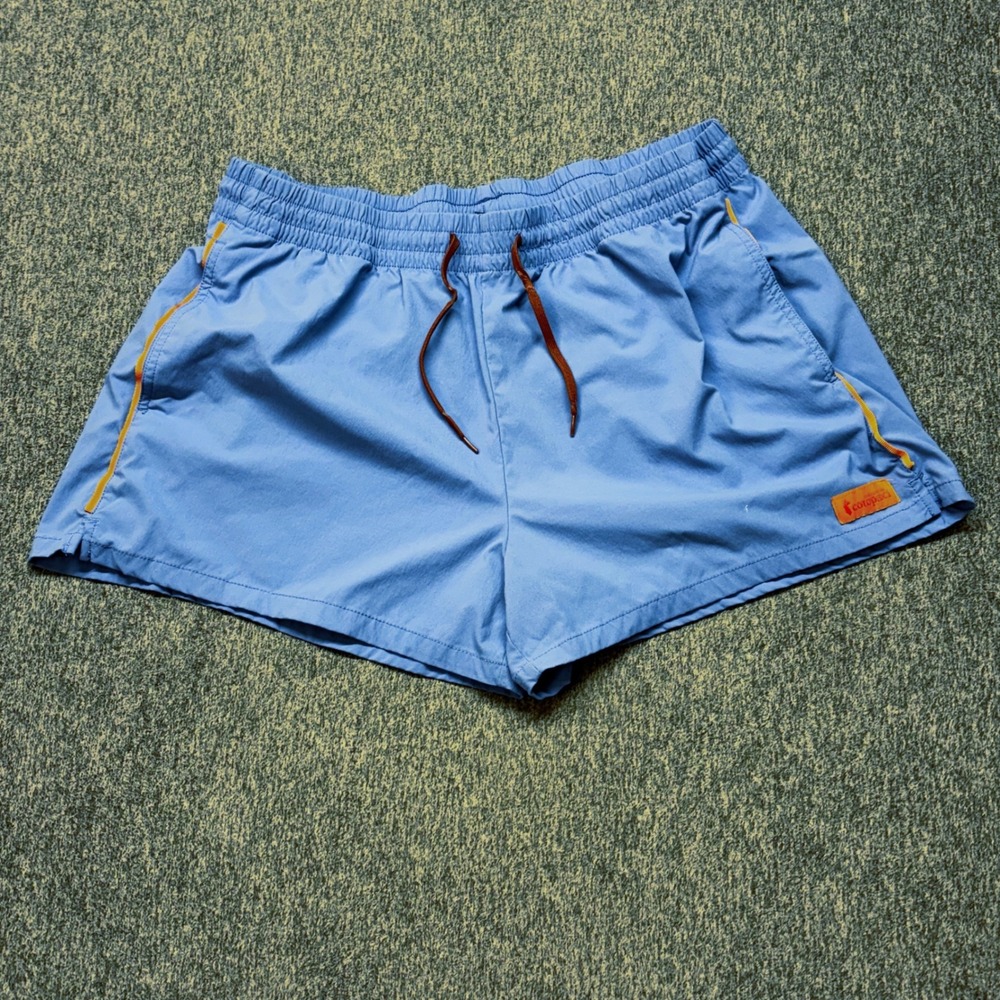 Cotopaxi Mens Veza Adventure Shorts Blue Orange Size Large Hiking Activewear